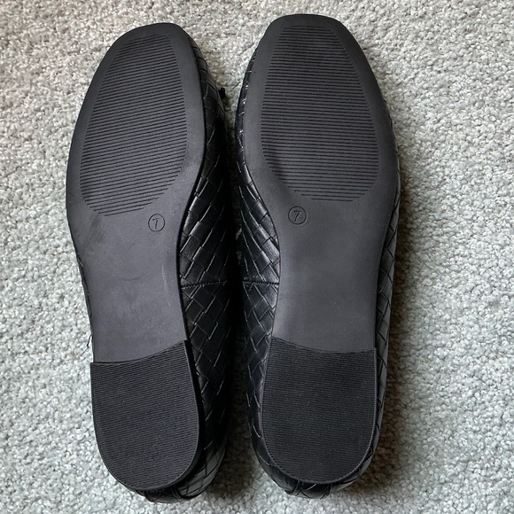 NWT Serra Ladies Black Flats Weave Design With Decorative Bow - Picture 6 of 8